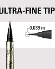 Heroine Make by KISSME Prime Liquid Eyeliner, Super Waterproof, Ultra Fine Tip for Precise Eye Makeup, Stay All Day Long, 02 Brown Black 0.4mL/0.01 Fl Oz