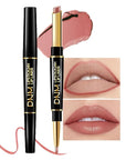 2-in-1 Fairest Nude Velvet Lip Liner & Lipstick Set Kit for Women, Matte Lips Kit with Lip Liner Lip Stains Long Lasting Waterproof 24 Hour Lipstick and Lip Liners Combo Lipliners Pencil Set 47
