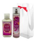 Bath & Body Works WINTERBERRY WONDER 2pc bundle - Fine Fragrace Mist & Body Lotion - Gift set with a Red Bow for Holidays & Gifts