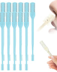2025 New 2 in 1 Nasal Hair Cutter, Double Sided Nose Hair Knife Nostril Hair Remover Tool, Manual 360° Rotating Nose Hair Trimmer, Mini Noses Hair Remover Tool for Women and Men (Blue, 12 Pcs)