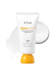 Anua Zero-Cast Moisturizing Finish Sunscreen,SPF 50, Glow Natural Sunscreen,No White cast, Hyaluronic Acid, Niacinamide sun block for face,Oil-Free, Oxybenzone free, Travel Essential (50ml/1.69fl.oz)