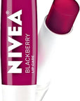 NIVEA Blackberry Lip Care, Tinted Lip Balm with Shea Butter, Nourishing Oils and Vitamin C & E, 3-in-1 Moisture, Repair (for Dry Lips) and Color, 0.17 Oz Stick