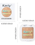 Glitter Single Eye Shadow Palette Makeup, Golden Sparkle Shimmer Monochrome Eyeshadow For Older Women, Mini Pressed Pigmented Waterproof Sombras Para Ojos,Vegan, Talc, Paraben&Cruelty Free