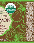 US Organic 100% Pure Cinnamon Leaf Essential Oil - USDA Certified Organic, Steam Distilled - W/Euro Dropper (More Size Variations Available) (10 ml / .33 fl oz)