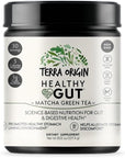 Healthy Gut Matcha Green Tea | 30-Servings with L-Glutamine, Zinc, Glucosamine, Slippery Elm Bark and More!