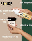 Express Self Tanning Mousse – Hyaluronic Acid, Fragrance-Free | Fast Bronzed Glow in 1-4 Hours for Face & Body | Lightweight, Non-Sticky, Suitable All Skin Types | 6.7 fl oz
