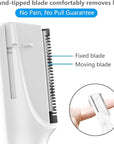 Eyebrow Trimmer, Precision Electric Eyebrow Razor for Women Battery-Operated Facial Hair Remover with Comb No Pulling Sensation Painless for Face Chin Neck, Upper-Lip, Peach-Fuzz