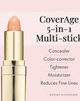 Jerome Alexander CoverAge Concealer Stick - Anti-Aging Under Eye Concealer + Skincare - Brighten Dark Circles, Hydrate, and Nourish - Medium Dark