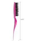 Cricket Amped Up Teasing Hair Brush - Adds Major Volume and Shine, Heat Resistant, Ideal for Slick Back Hair, Updos, and Detangling All Hair Types, Ergonomic Handle and Sectioning Tip, Sparkle Pink