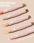KIMUSE 2Color Dual Cream Contour Stick, Multi Blush Face Makeup