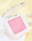 Pressed Single Eyeshadow Palette - Mini Shadow in Pink | Shimmer & Glitter Makeup for Women | Highly Pigmented, Blendable Monochrome Powder Eye Shadow | Everyday Natural Eye Makeup