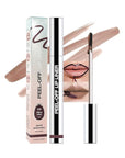 Matte Lip Stain Peel Off Lip Liner, Dark Brown Peel Off Lip Stain Tattoo,Long Lasting & Waterproof Peel Off Lip Gloss Lip Liner,Transfer-Proof All Skin Types.0.12 fl oz #05