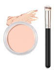 Kaely Cream Pot Concealer Full Coverage Makeup Set, Under Eye Brightener Color Correcting Concealer for Dark Circles, Waterproof Foundation Palette with Brush, Eye Ring Corrector de ojeras, 02