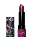 Almay Lip Vibes Lipstick with Vitamin E Oil & Shea Butter, Matte Finish, Hypoallergenic, Believe, 0.14 Oz