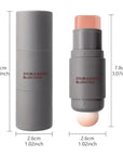 Cream to Powder Blush Stick, High Impact Color, Moisturizing Face Makeup (02#, 1 Count (Pack of 1))