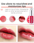 Plumping Lip Oil,Hydrating Gloss Tinted Lip Balm Transparent Lip Care,Big Brush Head Glitter Shine,Long Lasting Nourishing Non-sticky Fresh Textureand Dry Lips Lip Care Products0.2 OZ(008# SAKURA)