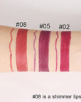 2-in-1 Mauve Red Lip Liner & Lipstick Set Kit for Women, Matte Lips Kit with Lip Liner Lip Stains Long Lasting Waterproof 24 Hour Lipstick and Lip Liners Combo Lipliners Pencil Set 08