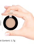 Monochrome Matte Eyeshadow Makeup Palette, Highly Pigmented Dark Brown Eyeshadow Palette, Matte Pressed Powder Eye shadow Makeup, Single Vegan Eye Shadow, Daily Evening Women Girls Eyeshadow Gift 2#