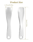 Sibba 3 PCS Facial Spatula Massage Eye Roller Dark Circles Skincare Tool Face Cream Lotion Makeup Stainless Steel Applicator Wand Neck Lines Beauty Instrument Stick Spoon Device(Silver)