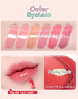 ETUDE Over Glowy Lip Gloss #5 Popping Candy | Non-Sticky Vegan Lip Tint | Moisturized & Long-lasting Lip Gloss | Daily Lip Stain for Dry Lips, Korean Makeup, K-beauty, Perfect for Gift