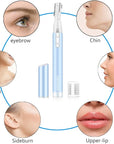Eyebrow Trimmer, Precision Electric Eyebrow Razor for Women Battery-Operated Facial Hair Remover with Comb No Pulling Sensation Painless for Face Chin Neck, Upper-Lip, Peach-Fuzz