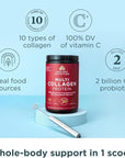 Ancient Nutrition Collagen Peptides Powder, Multi Collagen Protein, Women & Men, Vitamin C, Probiotics, Hydrolyzed Collagen, Supports Skin, Joints, Gut Health, Unflavored, 100 Servings