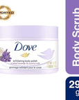 Dove Exfoliating Body Polish Body Scrub Crushed Lavender & Coconut Milk 10.5 oz