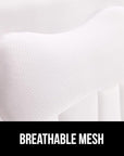 GORILLA GRIP Mesh Bath Pillow for Tub, 6 Powerful Suction Cups, Oversized Headrest with Breathable FlexComfort Technology for Neck, Head, Back Support, Luxury Machine Washable Bathtub Must Haves White