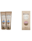 Jergens Natural Glow +FIRMING Self Tanner Body Lotion, Medium to Tan Skin Tone & Natural Glow Self Tanner Face Moisturizer, SPF 20 Facial Sunscreen