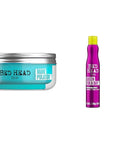 TIGI Bed Head Manipulator texturizing Putty with Firm Hold 2.01 oz & Bed Head Queen For A Day Thickening Spray for Fine Hair 10.5 oz