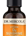 Dr. Mercola Vitamin D3 Sunshine Mist, 5000 IU Per Serving, 38 Servings, Dietary Supplement, Supports Immune and Joint Health, Non-GMO