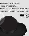Mehron Makeup Color Cups | Stage, Foundation, Face Paint, Body Paint, Halloween Makeup | Greasepaint .5 oz (14 g) (Black)