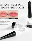 Lip Plumper, 0.21 oz, Moisturizing Transparent Lip Gloss, Fragrance-free, Korean Cosmetics