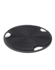 Boie USA Flat Body Scrubber - Hygienic, Exfoliating Loofah Alternative - Feels Like Silicone Scrubber Gentle on Sensitive Skin, Hypoallergenic, BPA- & Latex-Free, Made in The USA (Charcoal)