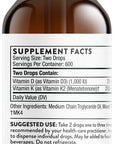 THORNE Vitamin D + K2 Liquid with a metered Dispenser - Vitamins D3 and K2 to Support Healthy Bones and Muscles* - 1 Fl Oz (30 ml) - 600 Servings