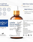 HIQILI Lemon Eucalyptus Oil, for Spary, Diffuser, Indoors, Outdoors, Garden, Yard, 100% Pure Natural - 1.01 Fl Oz