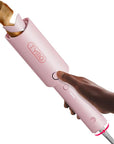 TYMO Automatic Rotating Curling Iron - TYMO CURLPRO Beach Waves Curling Wand, Portable Hair Curler, 500 Million Ionic, Dual Voltage & Lightweight for Travel, Ceramic Coating, 1 1/4 Inch, Pink