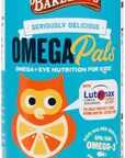 Barlean's Omega Pals Eye Health Liquid, Tangerine Flavored Omega 3 for Kids, Fish Oil Supplement with 500 mg of EPA & DHA Plus Lutein & Zeaxanthin Vitamins for Blue Light Support, 8 oz