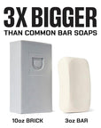 Duke Cannon Supply Co. Big Brick of Soap Bar for Men Gun Smoke (Wood, Bourbon & Leather) Multi-Pack - Superior Grade, Extra Large, Masculine Scents, All Skin Types, Paraben-Free, 10 oz (3 Pack)
