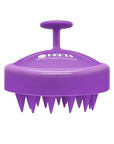 HEETA Scalp Massager Hair Growth, Soft Silicone Scalp Scrubber Shampoo Brush for Exfoliation, Dandruff Removal Head Massage Stress Relax, Wet & Dry Use for Thick Thin Curly Hair Care, Purple