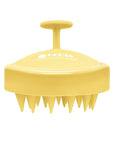 HEETA Scalp Massager with Soft Silicone Bristles - Promotes Hair Growth, Exfoliates Scalp, Removes Dandruff, and Enhances Shampoo Cleansing, Yellow