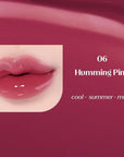 ETUDE Over Glowy Tint #6 Humming Pink | Non-Sticky Vegan Lip Tint | Moisturized & Long-lasting Lip Gloss | Daily Lip Stain for Dry Lips | Korean Makeup, K-beauty