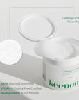 Dual Texture Toner Pads with Essence 70ea Value Pack - Cabbage Calming to Soothe, Minimize Pores and Control Sebum | Wipes for Mild Exfoliator, Skin Balancing | Korean Skincare - (5.07Oz)