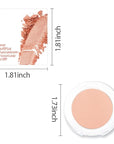 Single Mini Pressed Eyeshadow Makeup Palette, Nude Skin Color Sparkle Shimmer Glitter Monochrome Cream Eye shadows Palette Brightener Makeup for Older Women, Pigmented Waterproof 02#