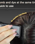 2Pack Safe and Convenient Comb Hair Dye, Portable Hair Dye Comb For Gray Hair Coverage, Waterproof and Sweat-Proof, 2 in 1 Instant Dye, for Women & Men(BLACK)