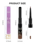 Kaely 2-in-1 Matte Lipstick and Lip Liner, Liquid Lip Stain Makeup for women Long Lasting Waterproof Smudge Proof, labiales matte mate larga duracion listip 24 hours originales, 25 Brown