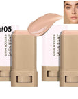 2 Pcs Foundation Stick Beauty Balm Serum Boosted Skin Tint, 2025 New Makeup Tint, Portabl Moisturizing Essence Contour Stick Foundation Beauty Balm (#05)