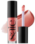 Saie Glossybounce - Hydrating Lip Gloss and Tinted Lip Oil Hybrid with Hyaluronic Acid & Jojoba Oil for Non-Sticky, Ultra-Shiny, Plump & Soft Lips - Everyday Makeup Essential - Bounce (.17 oz)
