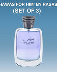 RASASI Hawas For Him EDP Spray 100ML (3.4 OZ) Long Lasting and Luxurious Scents for Men. (PACK OF 3)