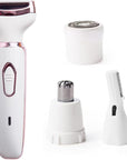 Bikini Trimmer for Women, Electric Razor Hair Shaver for Face Nose Eyebrow Beard Mustache Arm Leg Armpit Bikini, Replaceable Lady Facial Razor, Painless Rechargeable 4 in 1 Women Body Shaver for Trip